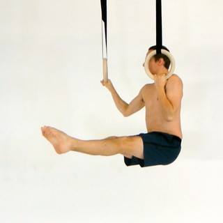 Rings L-sit typewriter pullup