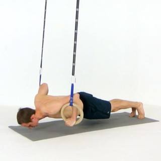 Rings wide pushup
