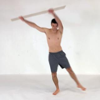 Side hop arms raise