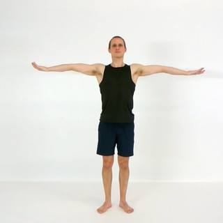 Standing horizontal shoulder rotations