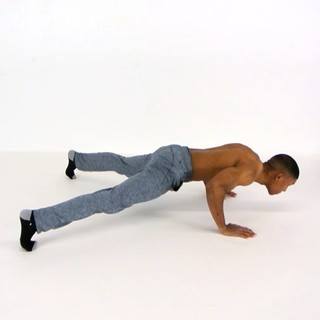 Straddle pushup