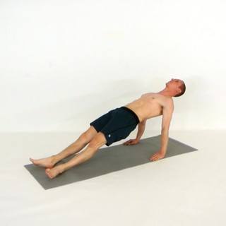 Supine plank lean