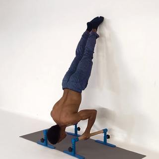 Wall handstand pushup