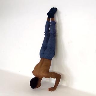 Wall headstand pushup