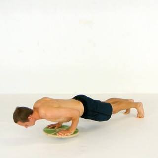 Wobble board pushup