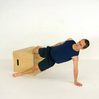 Assisted knee Copenhagen plank