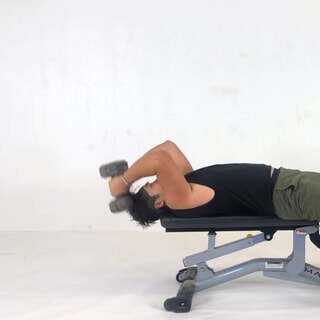 Dumbbell lying triceps extension