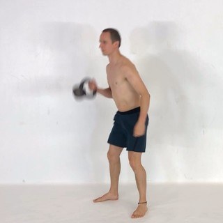 Single kettlebell clean