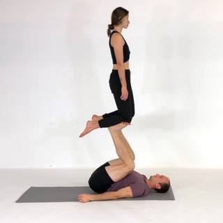 Shin on foot squat