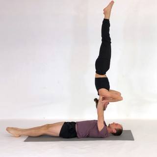 Partner reverse shoulder stand
