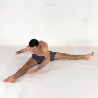 Sitting straddle sweep