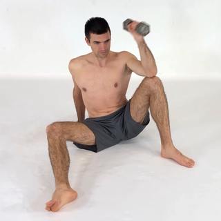 Sitting shoulder external rotation diagonal