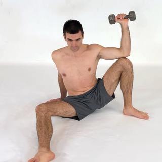 Sitting shoulder external rotation side
