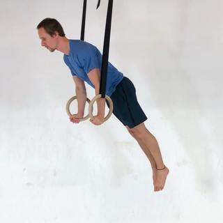Swinging rings support