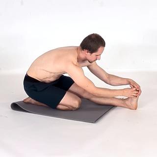 Kneeling forward fold
