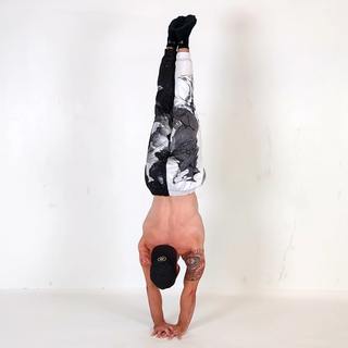 Stacked hands handstand