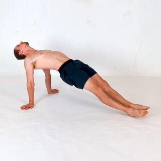 Supine plank raise