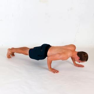 Staggered pushup