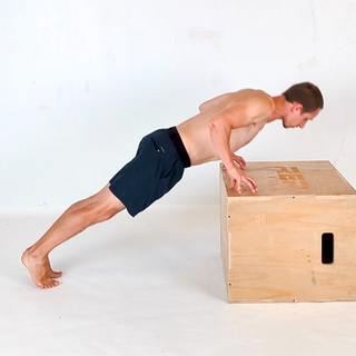 Incline fingertip pushup