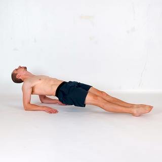 Square forearm supine plank