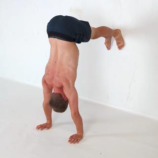 Wall L-handstand