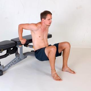 Bent-legs bench dip