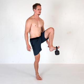 Kettlebell knee drive