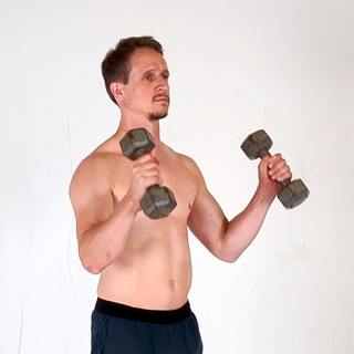 Double dumbbell hammer curl