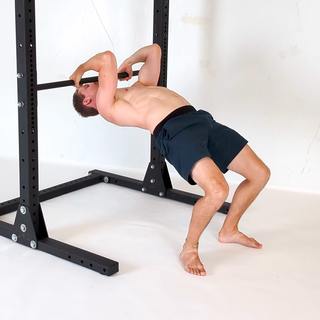 Bent-legs bar biceps curl