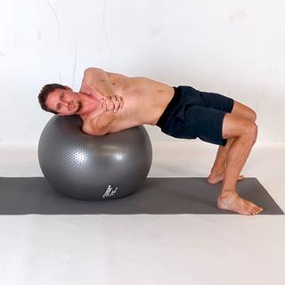Stability ball russian twist