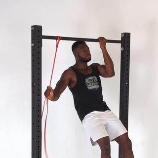 Band-assisted partial one-arm chinup