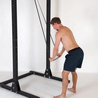 Straight-arm banded lat pulldowns