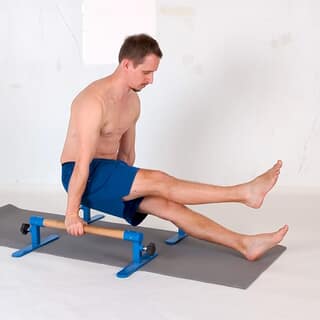 Parallettes one-foot support L-sit