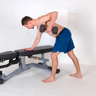 Single dumbbell bent-over row