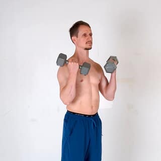 Double dumbbell biceps curl