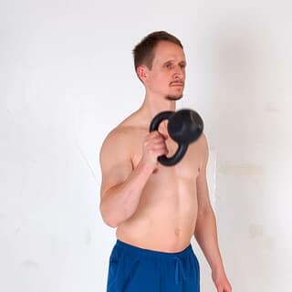 Single kettlebell hammer curl