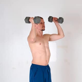 Double dumbbell overhead press