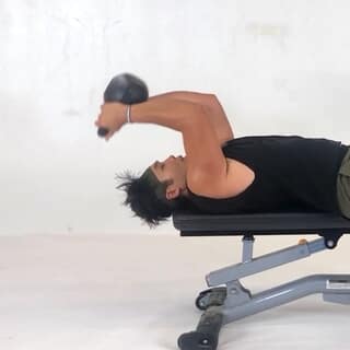 Kettlebell lying triceps extension