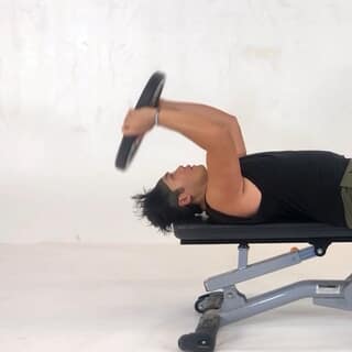 Plate lying triceps extension