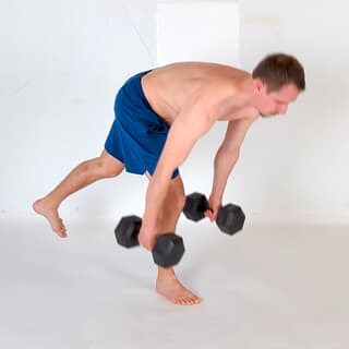 Double dumbbell one-leg deadlift