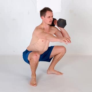 Single dumbbell front squat