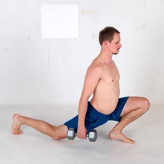 Weighted deep lunge
