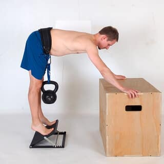Weighted donkey calf raise
