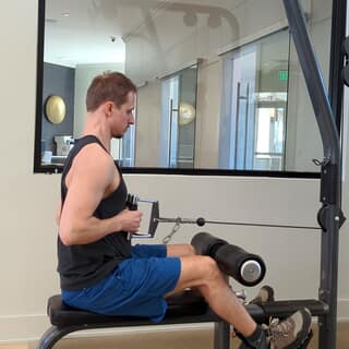Seated cable row