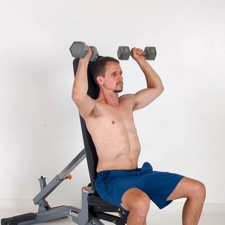 Dumbbell seated overhead press