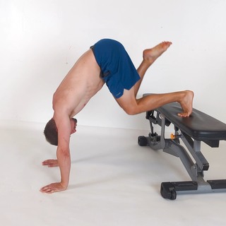 Decline downward dog one-leg squat