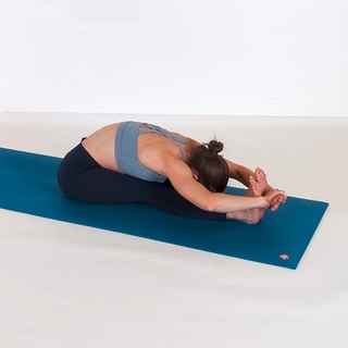 Seated forward bend pull behind the feet