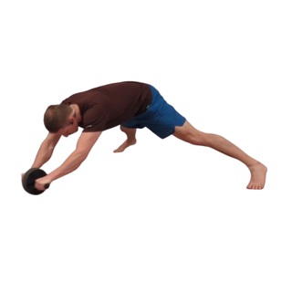 Straddle ab wheel rollout