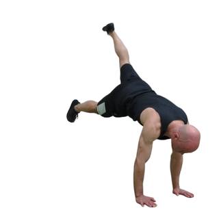 Horizontal plank leg lifts
