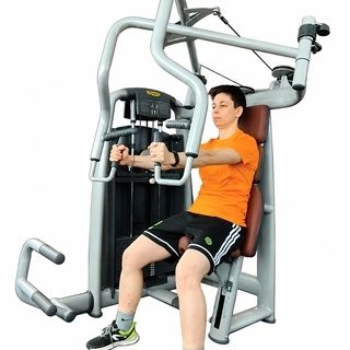 Neutral-grip machine chest press